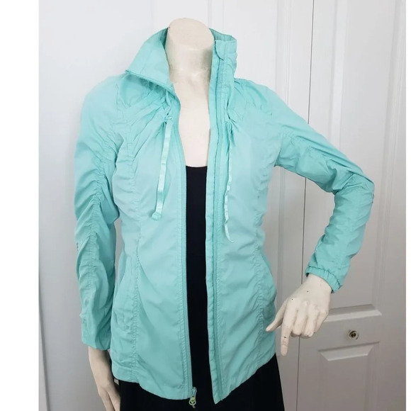 Light  fashionable teal jogging jacket SMALL Wind breaker Hiking Jacket - Picture 3 of 11